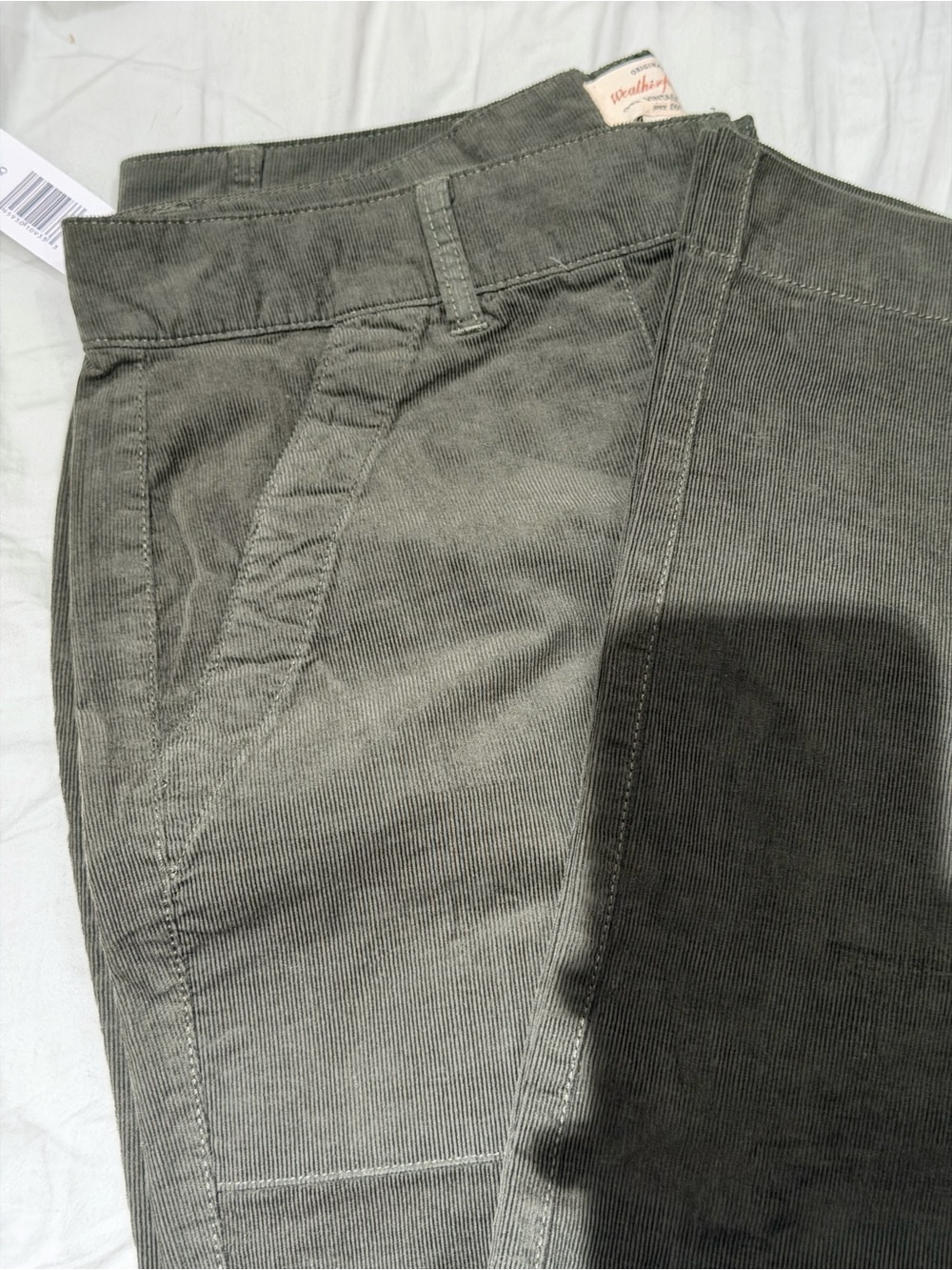 Weatherproof Women's Olive Corduroy Straight-Leg Jeans